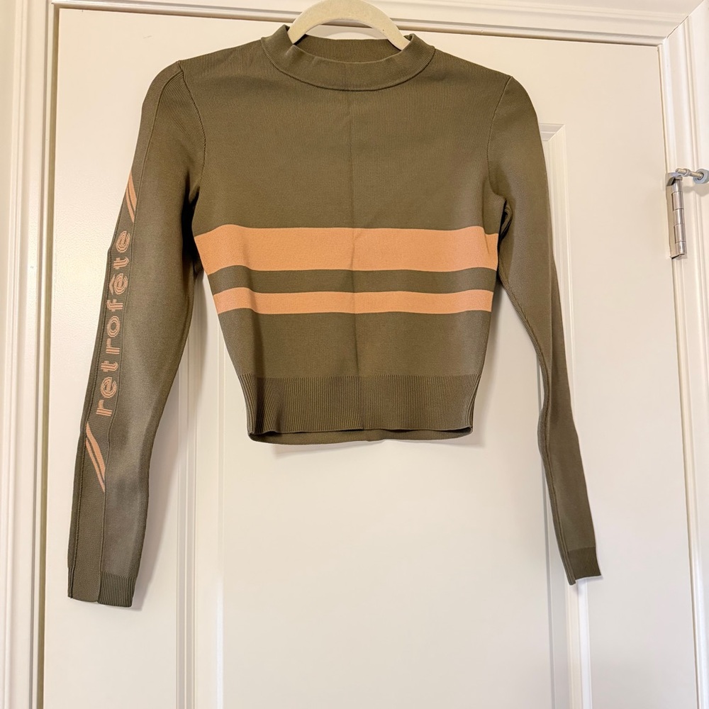 Sexy RETROFETE SPORT long sleeve  green TOP SIZE XS